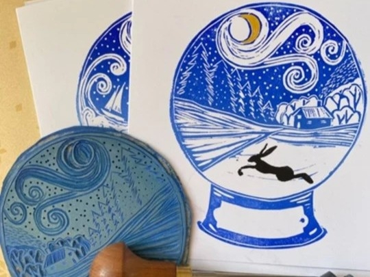 Lino Cut Christmas Card Workshop