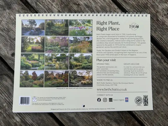 Beth Chatto Calendar 2027