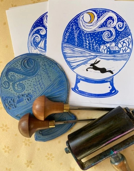 Lino Cut Christmas Card Workshop