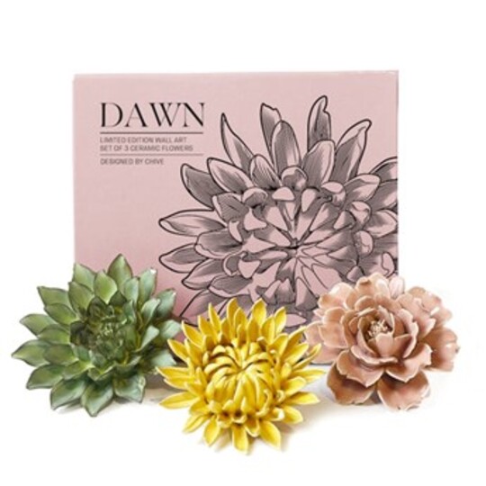 Ceramic Flower Wall Art Dawn Box Set