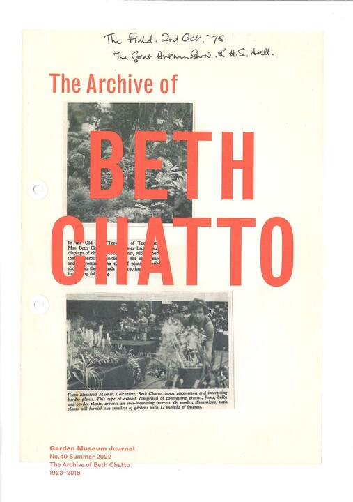 The Archive of Beth Chatto