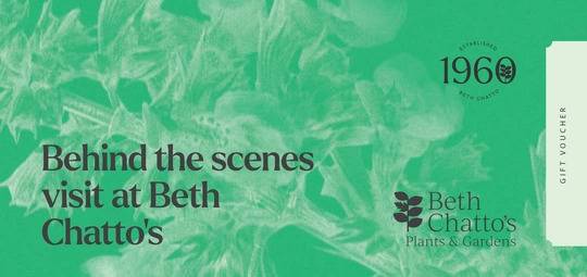 Behind the scenes visit at Beth Chatto's gift voucher