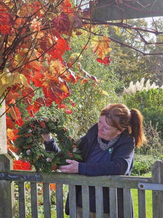 Autumn wreath making