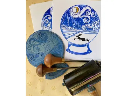 Lino Cut Christmas Card Workshop
