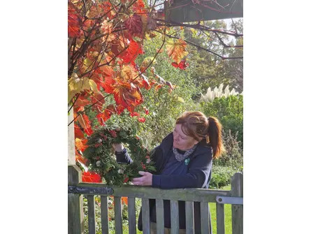 Autumn wreath making