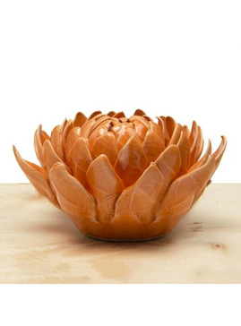 Ceramic Flower Wall Art Dahlia Orange 11