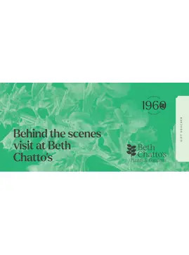 Behind the scenes visit at Beth Chatto's gift voucher