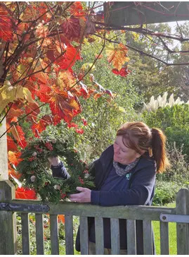 Autumn wreath making
