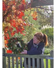 Autumn wreath making